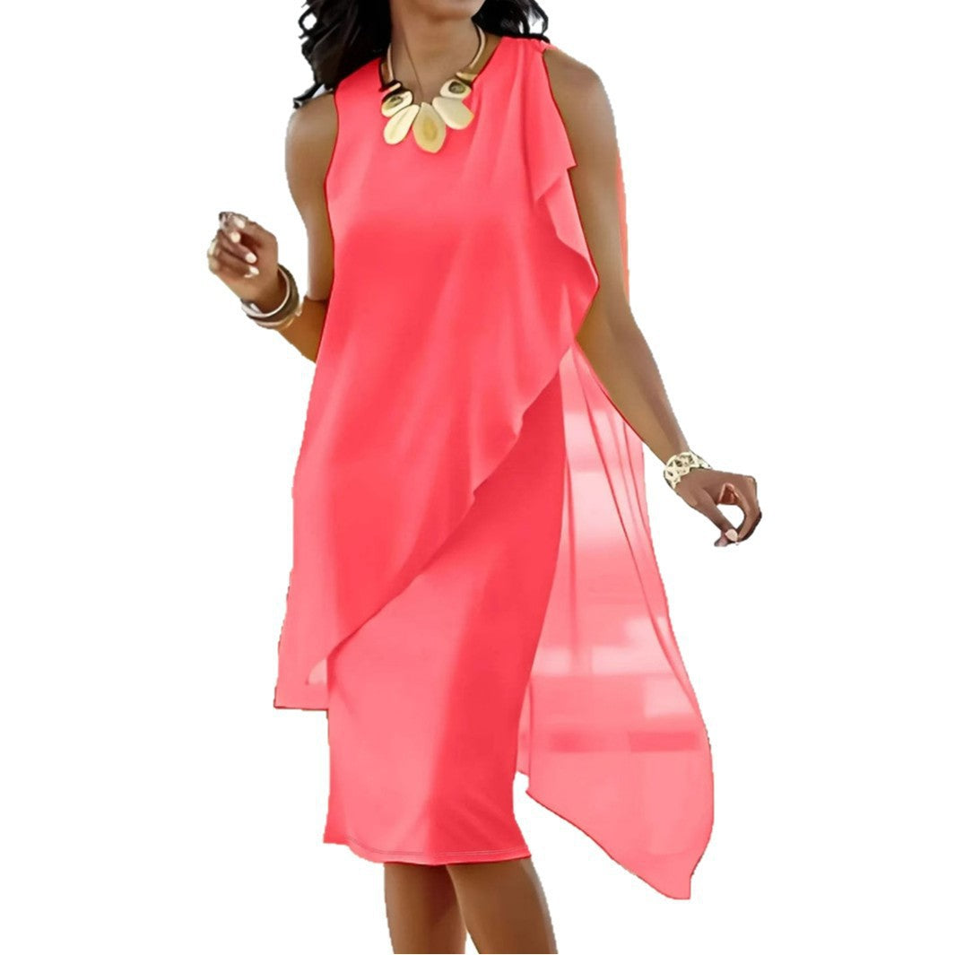 Robe maxi asymétrique Damen Chic und Stil