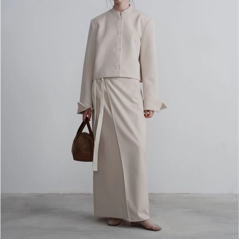 Jupe maxi enveloppante élégante pour femme Chic und Stil
