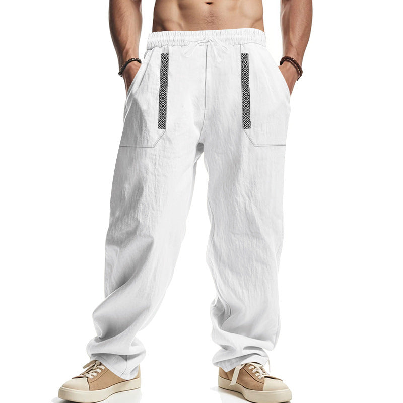 Pantalon cargo décontracté pour homme avec ceinture ajustable et grandes poches latérales Chic und Stil
