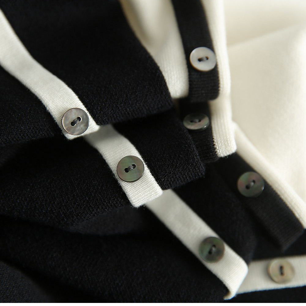 Blouse polo à manches courtes pour femmes avec bord contrasté Chic und Stil