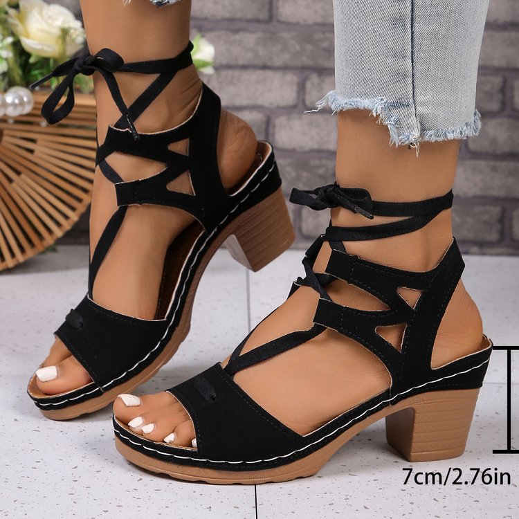 Sandales élégantes pour dames à plateforme avec sangle réglable et semelle intérieure confortable Chic und Stil