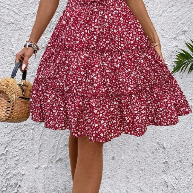 Jupe portefeuille aérien pour dames avec détails volants Chic und Stil
