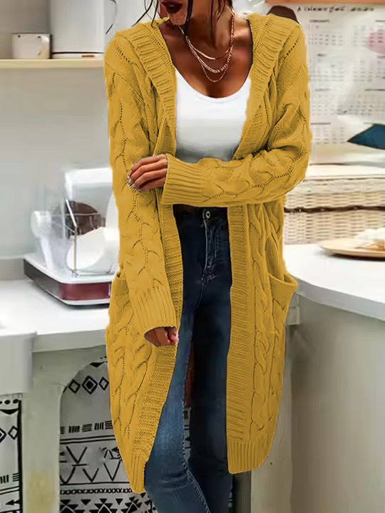 Veste en grosse maille pour dames avec des motifs en relief de haute qualité et des poches pratiques Chic und Stil