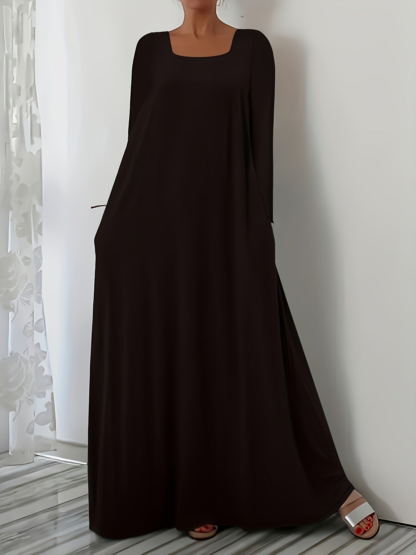 Robe maxi à coupe ample pour femmes avec poches pratiques Chic und Stil