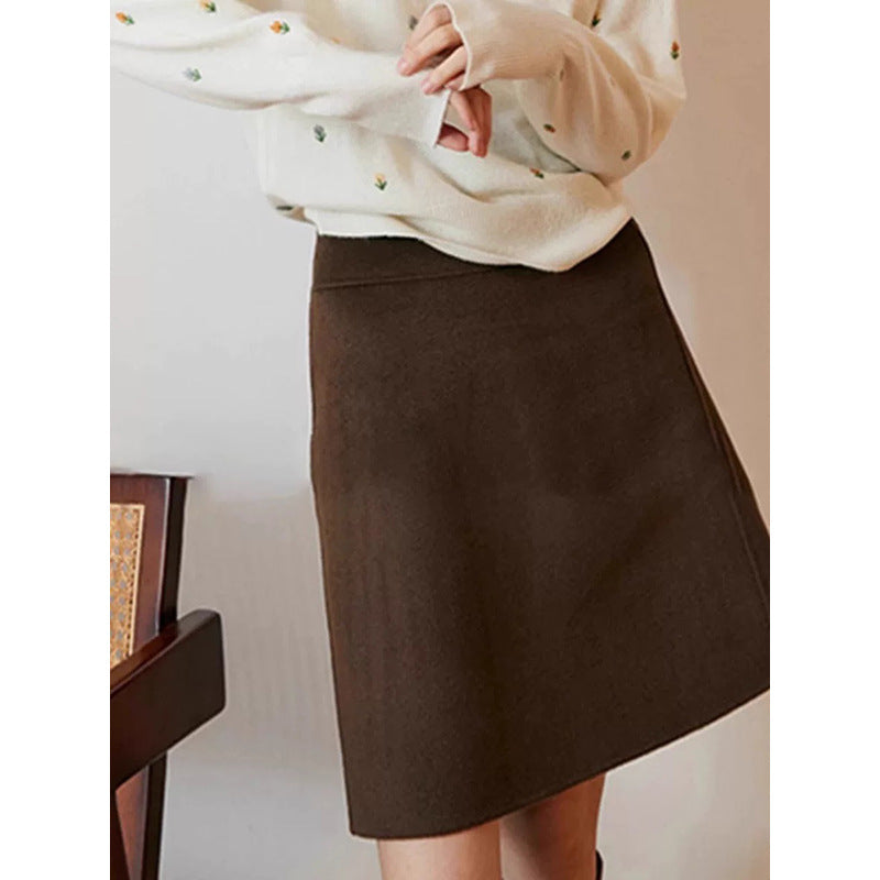 Jupe en laine A-line pour femme Chic und Stil