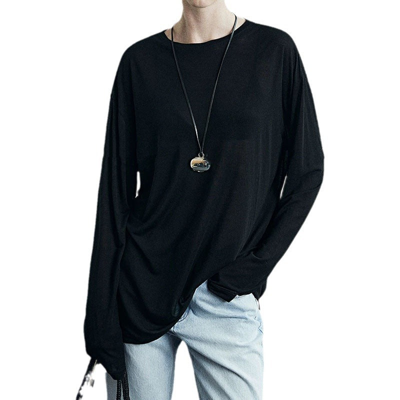 Top Long Sleeve Transparent pour Femme Chic und Stil