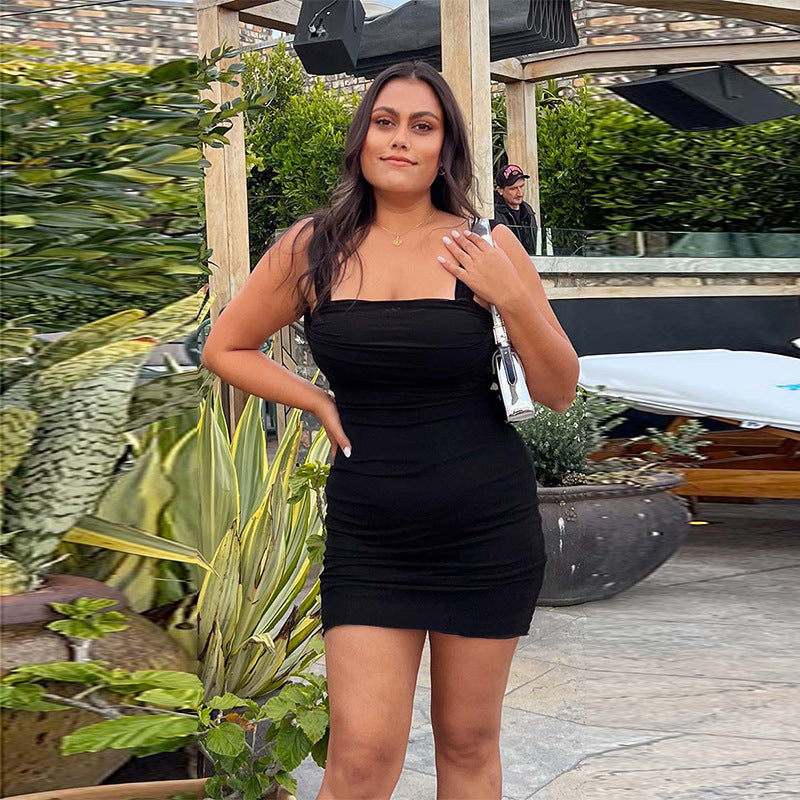 Robe mini Bodycon pour femme avec détails volants réglables Chic und Stil