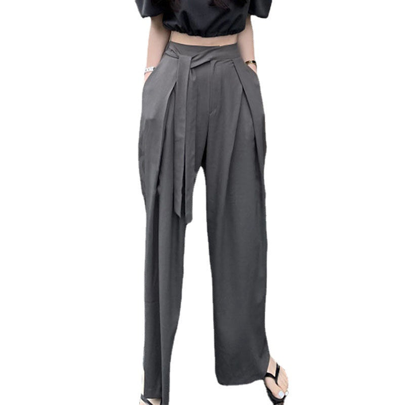 Pantalons fluides taille haute pour femmes Chic und Stil