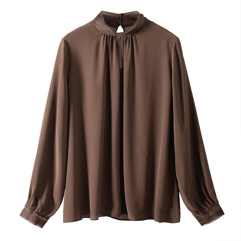 Blouse Plissée Élégante Femme Chic und Stil