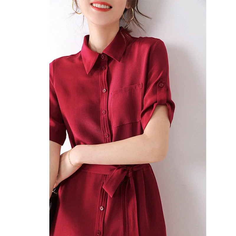 Robe chemise femme avec ceinture à nouer Chic und Stil