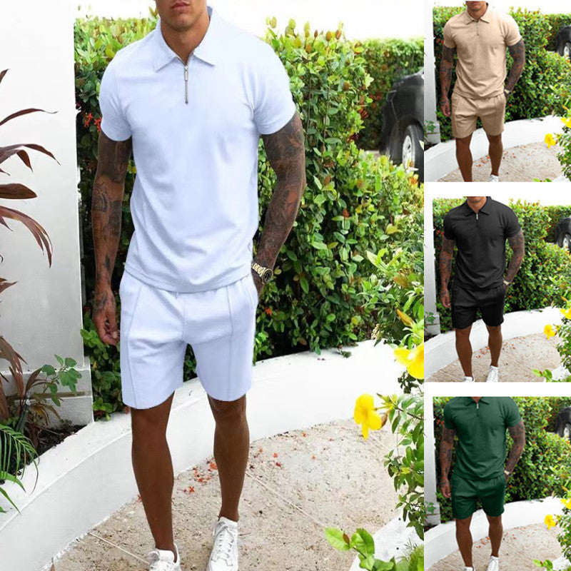 Hommes Ensemble de polo et de shorts de loisirs confortable Chic und Stil