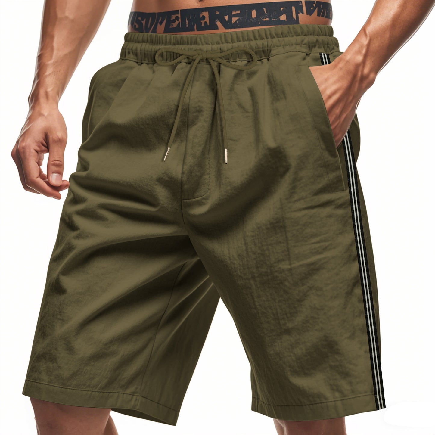 Shorts bermuda sportives pour hommes avec taille élastique et poches latérales Chic und Stil