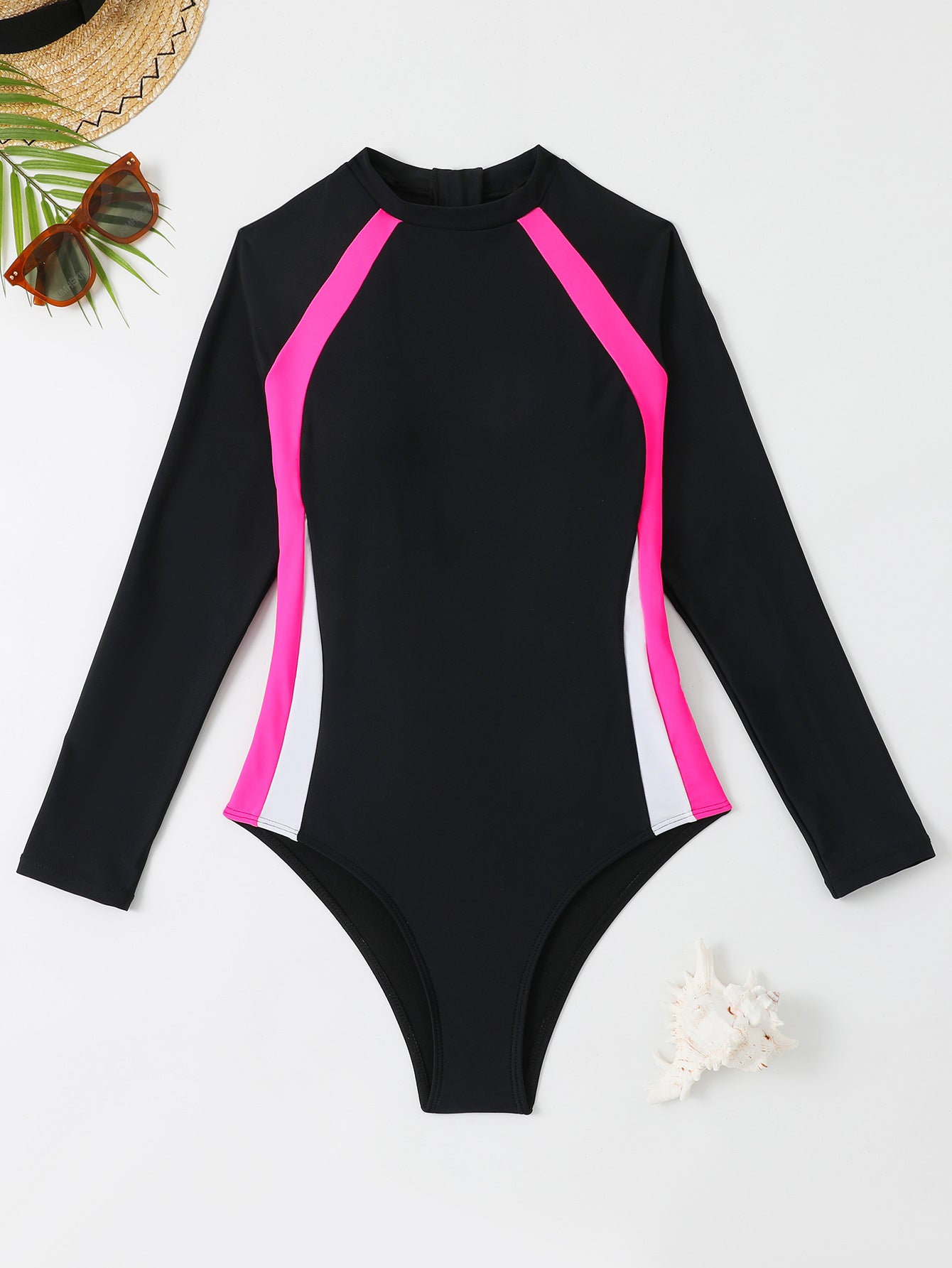 Maillot de bain à manches longues sportif pour dames avec inserts colorés Chic und Stil