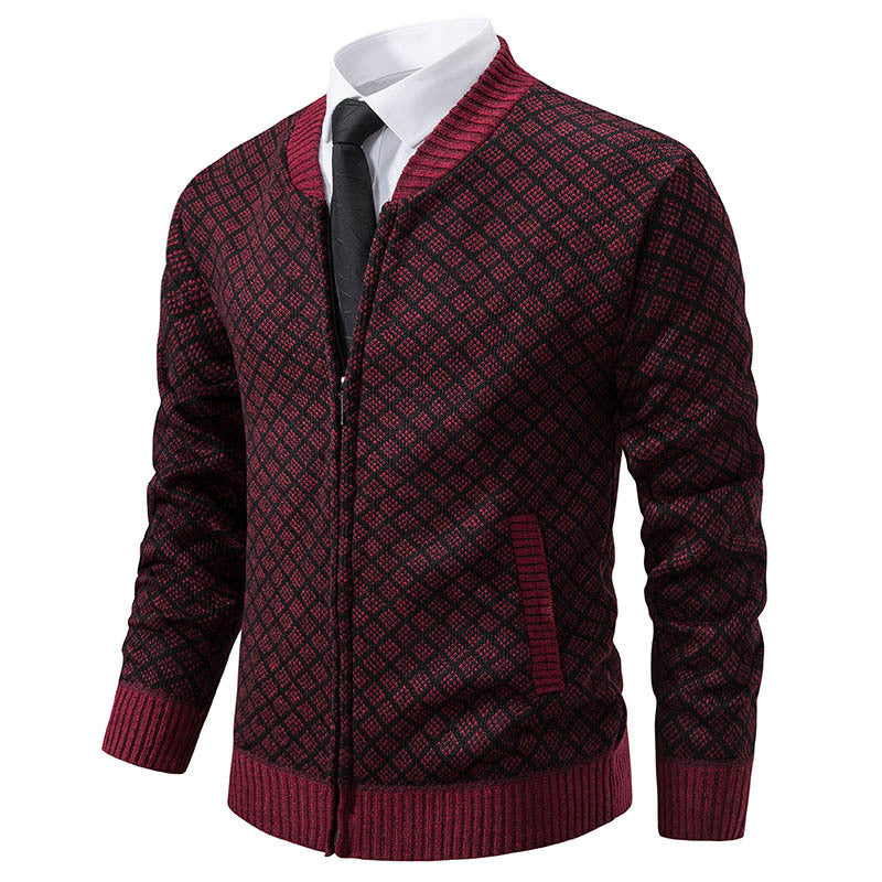 Blazer en tricot élégant pour hommes avec fine structure Chic und Stil