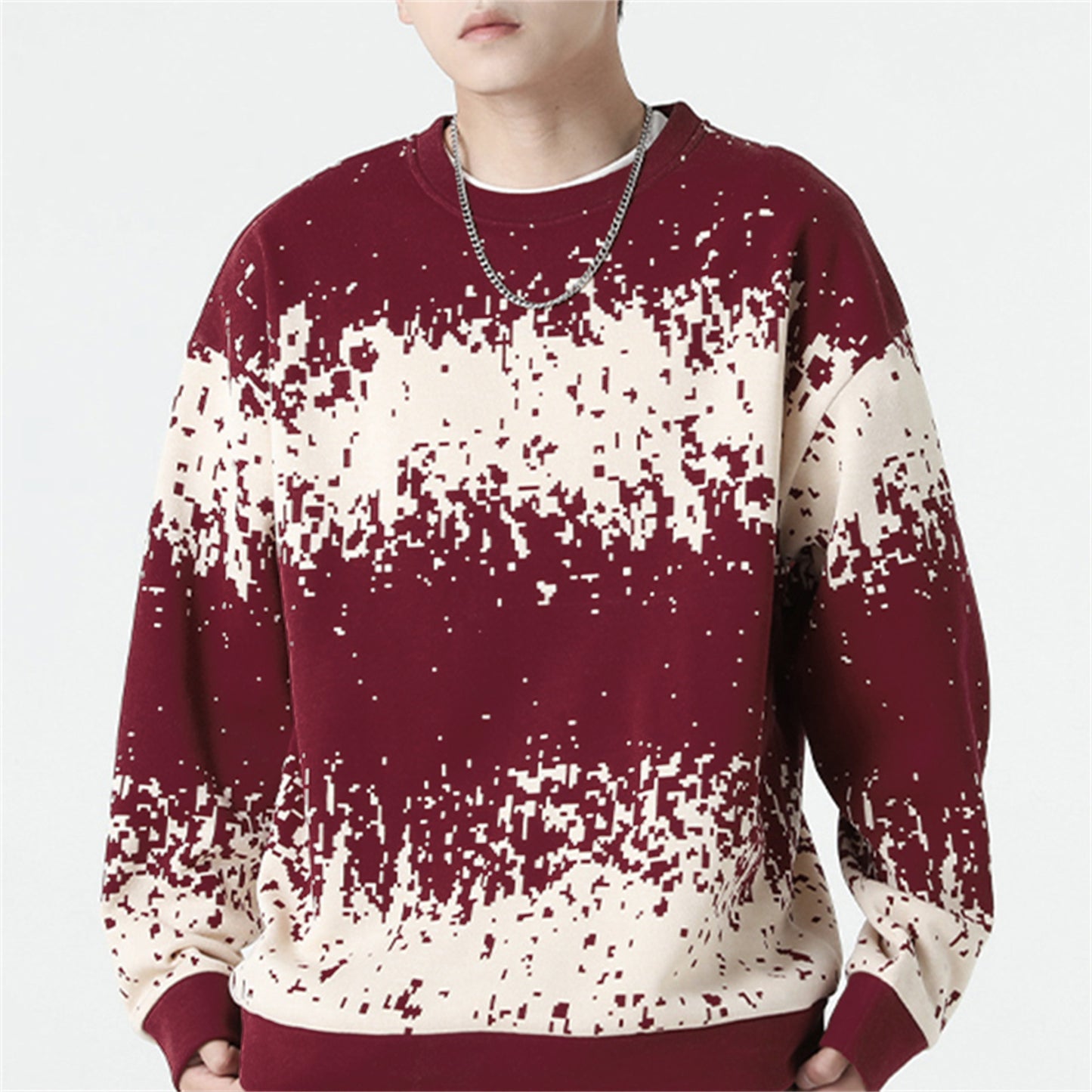 Sweat-shirt pour hommes avec impression numérique moderne Chic und Stil