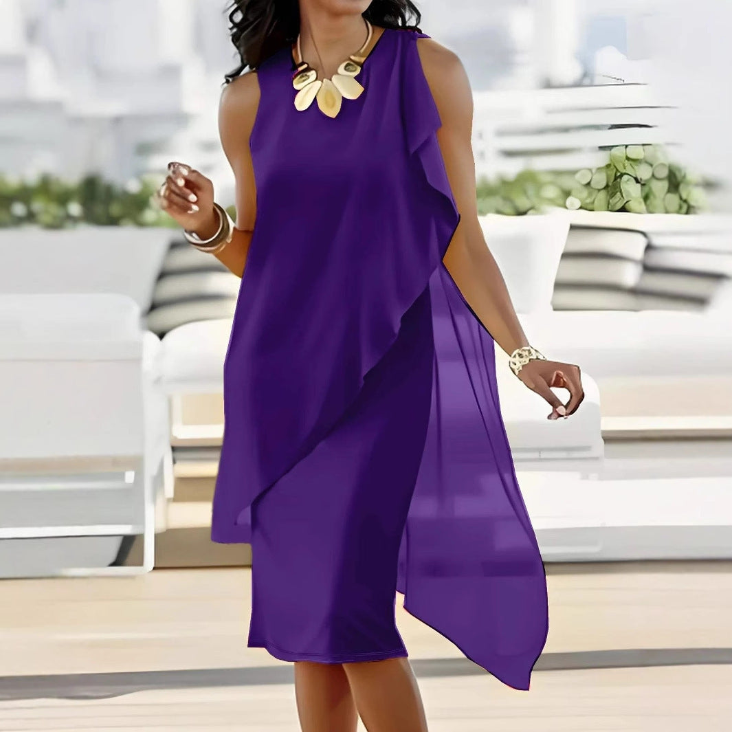 Robe maxi asymétrique Damen Chic und Stil