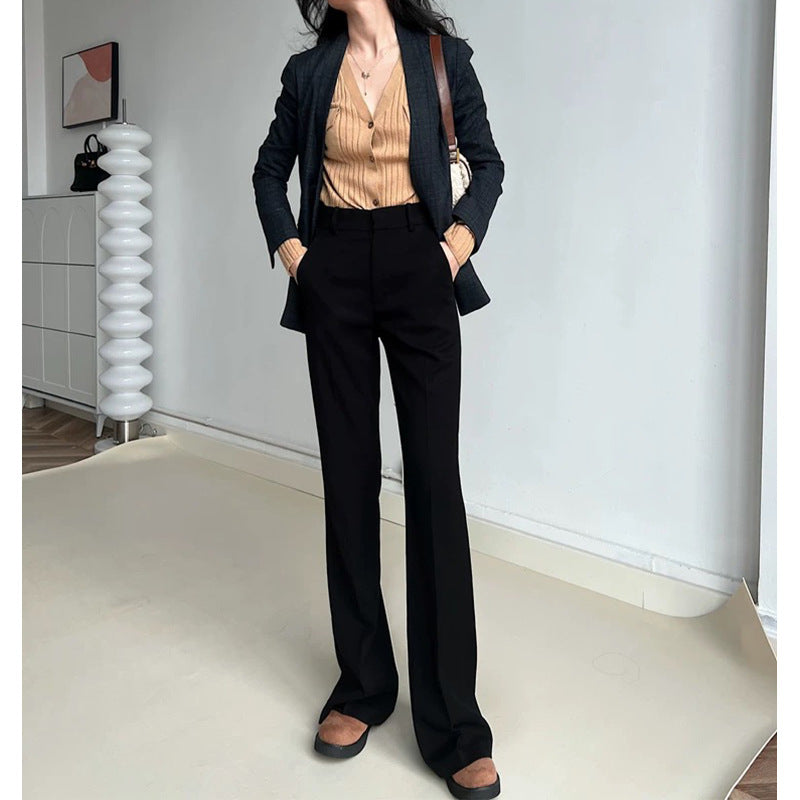 Pantalons évasés taille haute ajustés pour femmes Chic und Stil