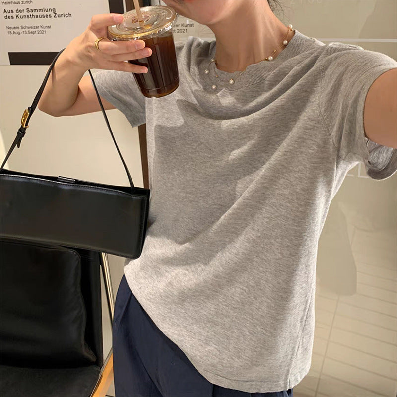 T-shirt décontracté à manches courtes pour femmes Chic und Stil