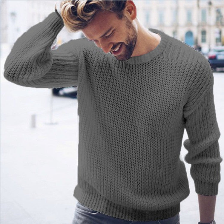 Pull en grosse maille pour homme avec un motif en côtes moderne et une coupe décontractée Chic und Stil