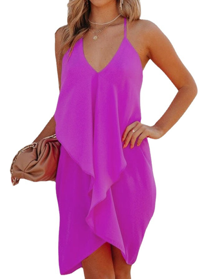 Robe portefeuille femme avec décolleté V profond et coupe fluide Chic und Stil
