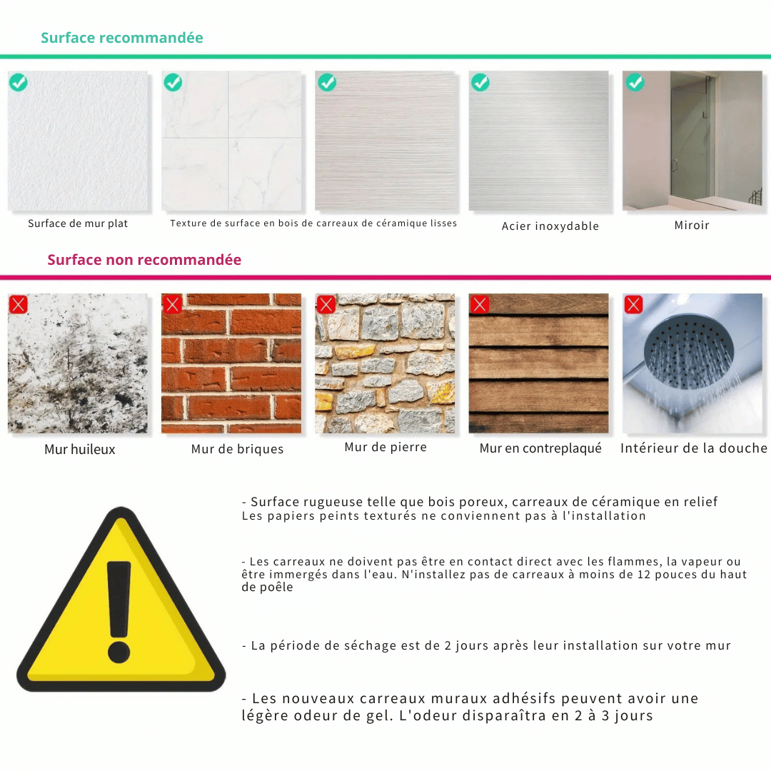 Autocollants de Carreaux Vert Clair - Motif Brique pour Cuisine et Salle de Bain-Carreaux muraux-ChicUndStil