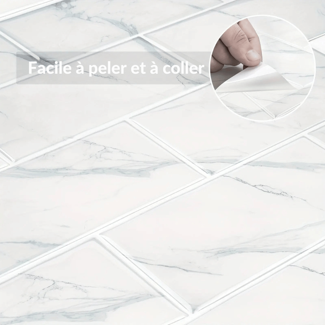 Autocollants de Carreaux Vert Clair - Motif Brique pour Cuisine et Salle de Bain-Carreaux muraux-ChicUndStil