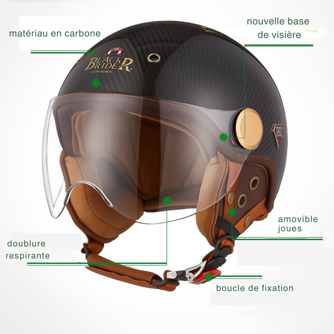 Casque de Moto en Fibre de Carbone
