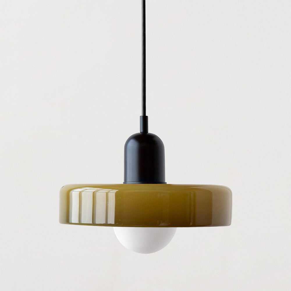 Chic and Style | Pendant lights made of colored glass | Elegant pendant light in Bauhaus style | Designer lamp for living room and dining room