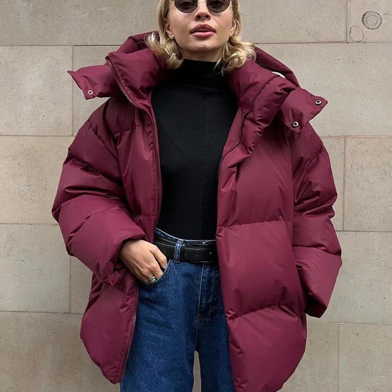 Rot monochromatische Jacke