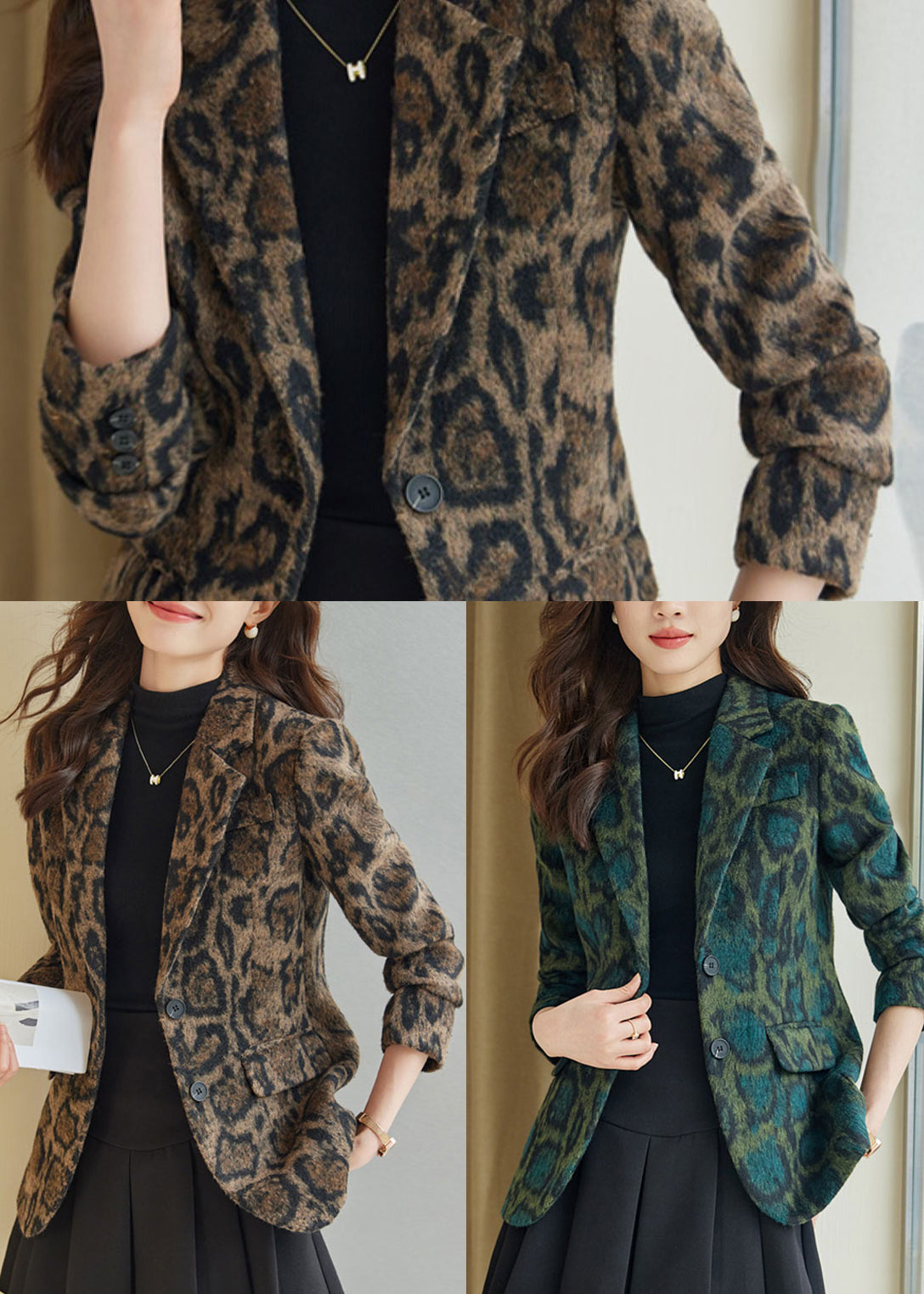 Chic und Stil | Fit Café Leopard Print Wool Coats