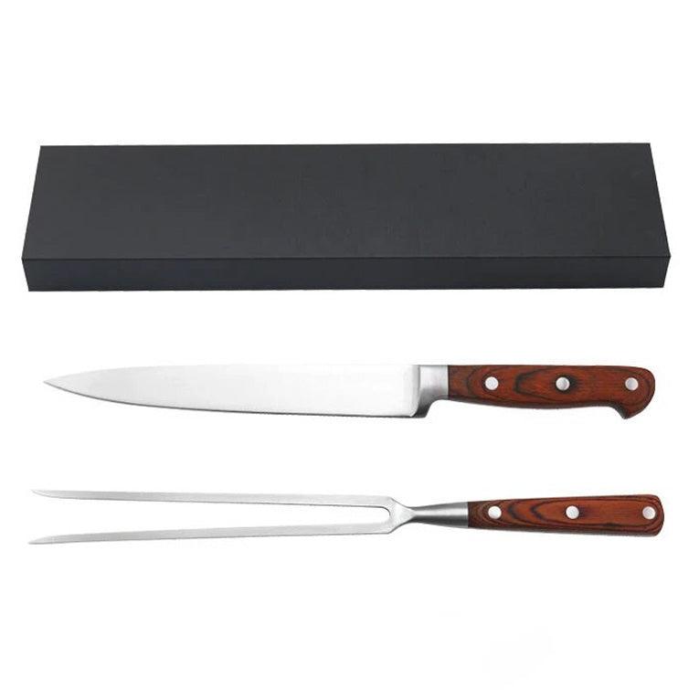 Ensemble de Couteau et Fourchette BBQ en Acier Inoxydable - ChicUndStil
