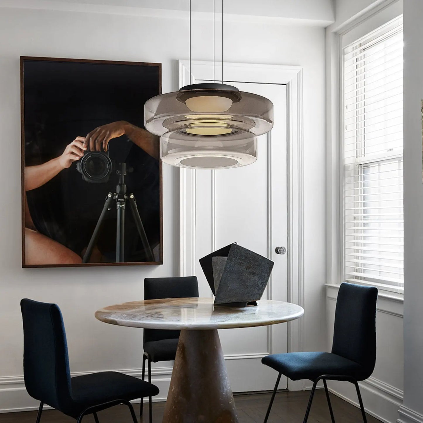 Suspension Bauhaus en Verre - Éclairage Élégant-Plafonniers-ChicUndStil