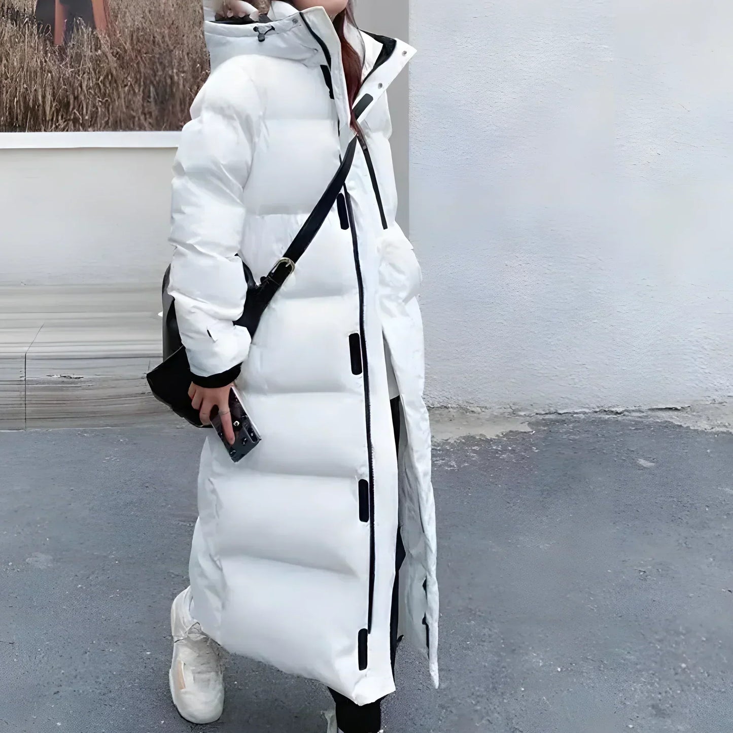 Chic und Stil | Long Padded Coat with Hood