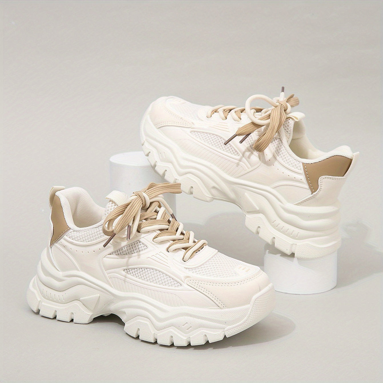 Chic and Style | Chunky sneakers with thick soles and adjustable height