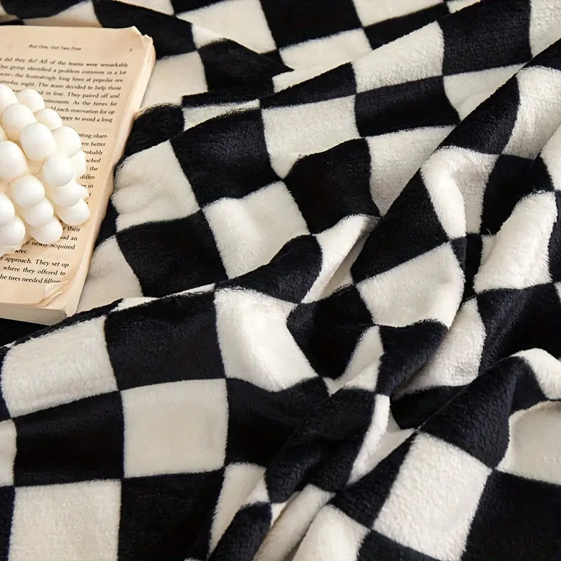 Couverture à carreaux douce et chaude – pour canapé et chambre-Couvertures-ChicUndStil