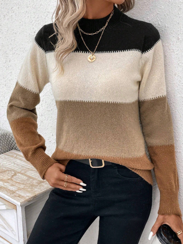 Chic und Stil | Timeless contrasting knit sweater