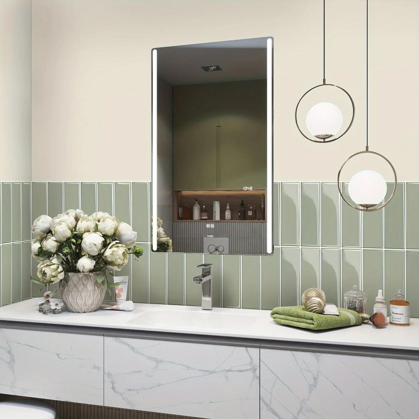 Autocollants de Carreaux Vert Clair - Motif Brique pour Cuisine et Salle de Bain-Carreaux muraux-ChicUndStil