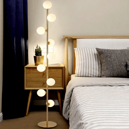 Élégante Lampe Pied Nordique - Verre Design - Chic-Gulvlampe-ChicUndStil