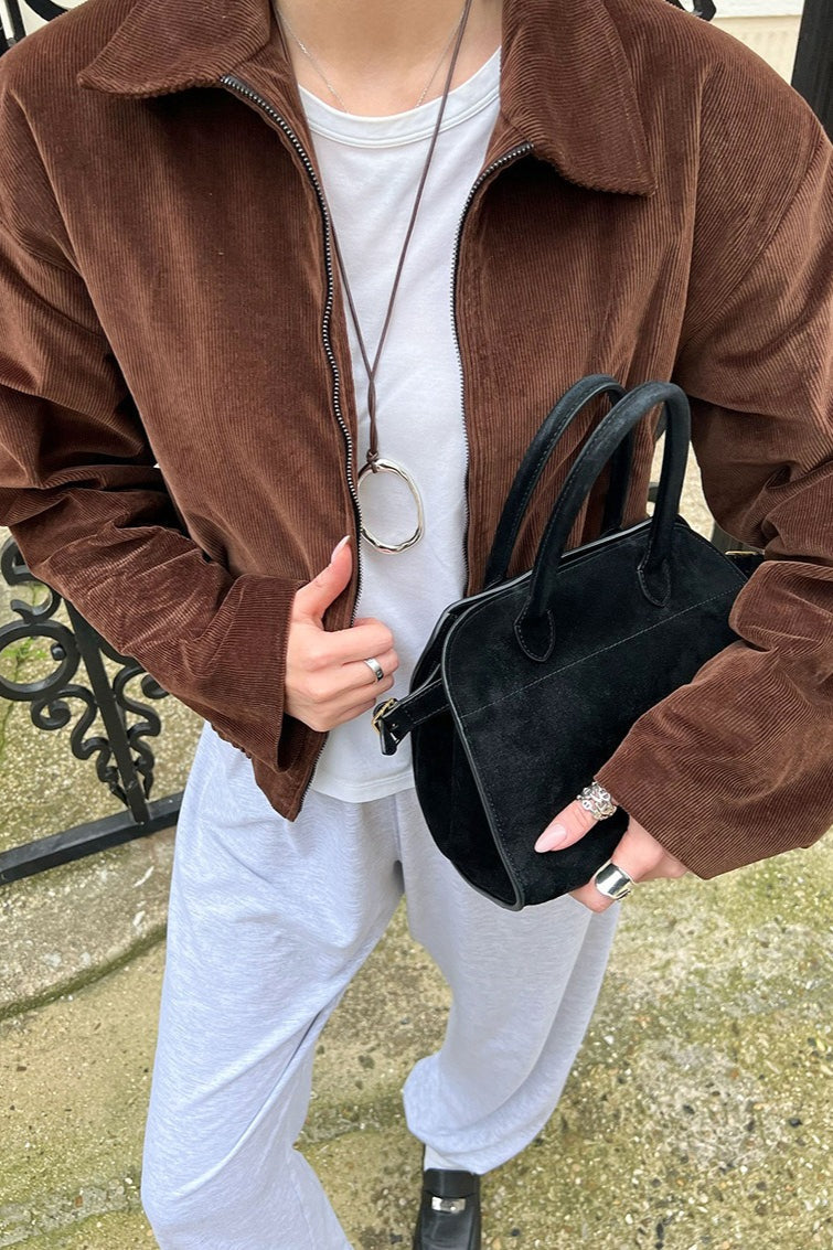 Chic und Stil | Corduroy Collar Jacket