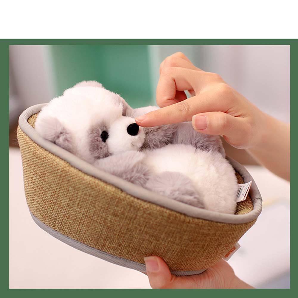 Chic und Stil | Kawaii Bébé Panda Dans Panier Jouet En Peluche