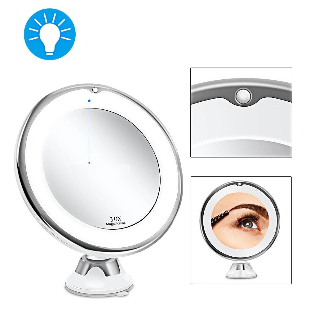 Chic and Style | Cosmetic mirror with lighting - LED makeup mirror with magnification function