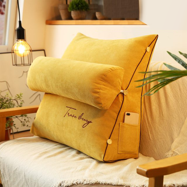 Coussin de lecture triangle - Soutien confortable - Décoration élégante-Textiles et housses-ChicUndStil