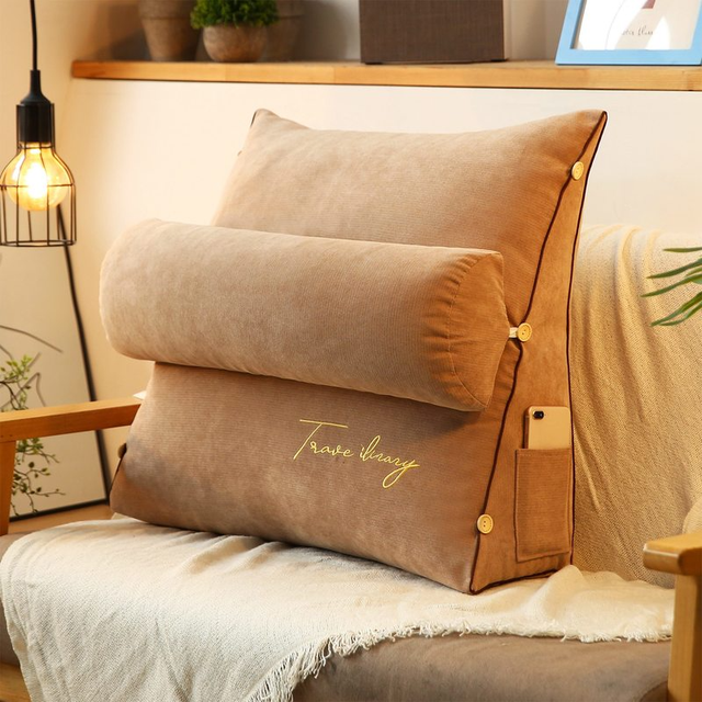 Coussin de lecture triangle - Soutien confortable - Décoration élégante-Textiles et housses-ChicUndStil