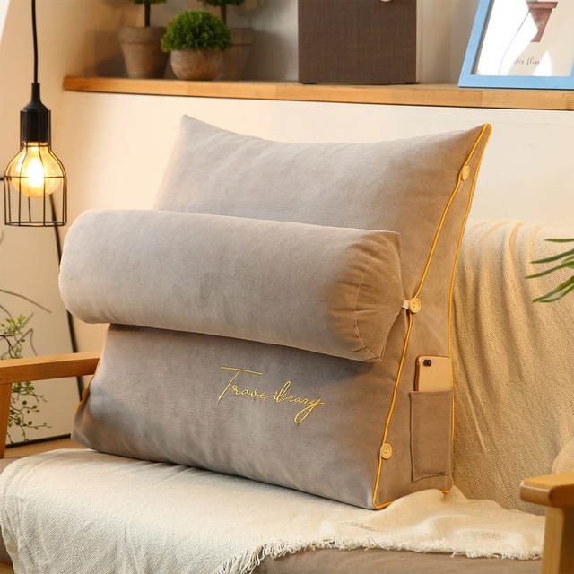 Coussin de lecture triangle - Soutien confortable - Décoration élégante-Textiles et housses-ChicUndStil