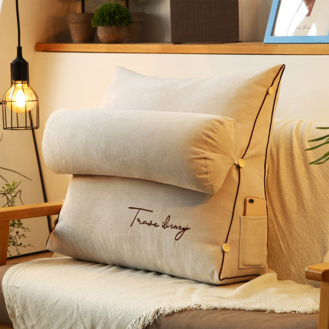 Coussin de lecture triangle - Soutien confortable - Décoration élégante-Textiles et housses-ChicUndStil