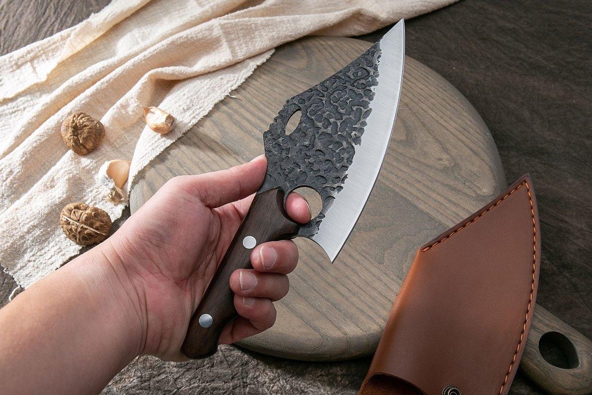 Couteau de Chef Professionnel avec Étui en Cuir - ChicUndStil