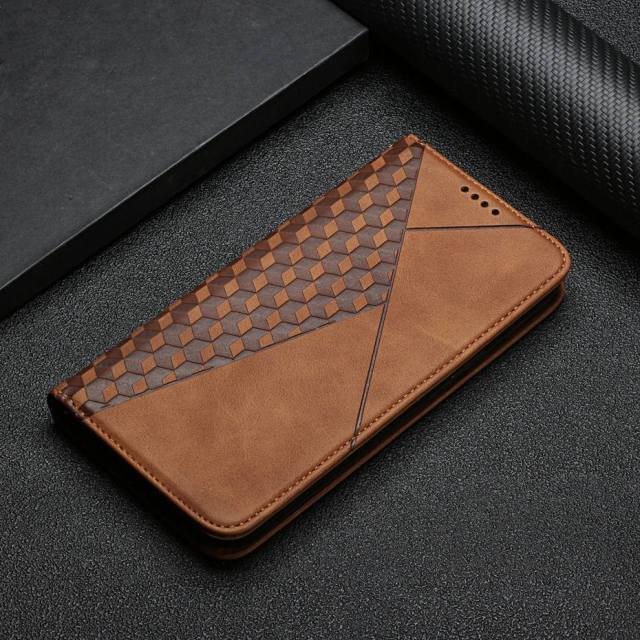 Chic und Stil | Étui portefeuille à motif diamants pour Samsung Galaxy S21/S20