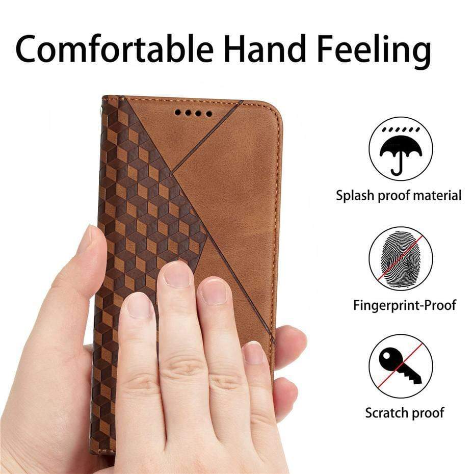 Chic und Stil | Étui portefeuille à motif diamants pour Samsung Galaxy S21/S20