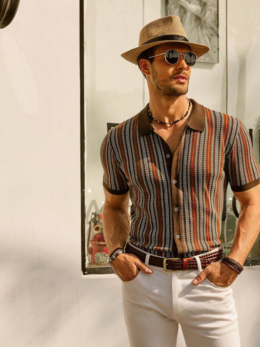 Chic und Stil | Retro 70S Striped Vintage Shirt