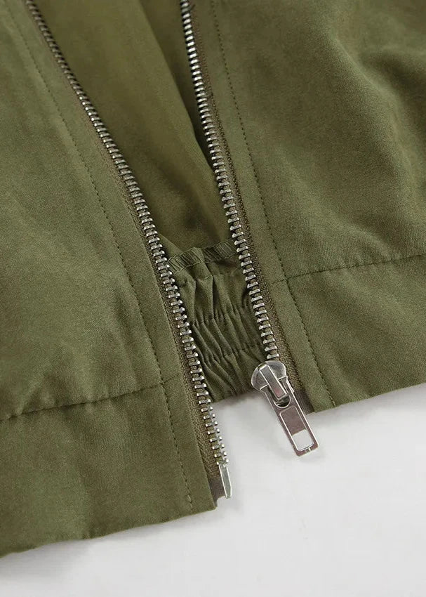 Chic und Stil | Edge - Contrast Zip Jacket and Wide Leg Pants Set